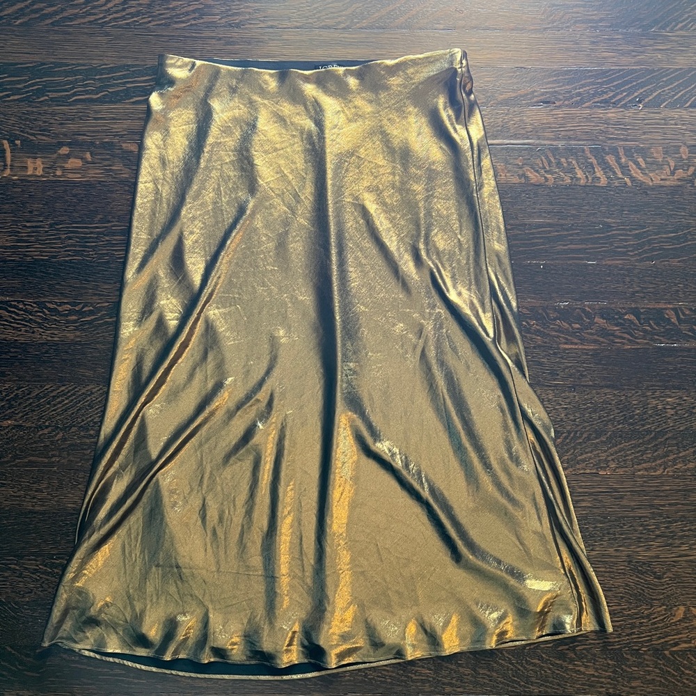 J. Crew Gold Midi Skirt - Picture 3 of 5